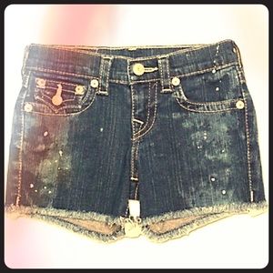 True Religion Girls Jean Shorts SZ 12